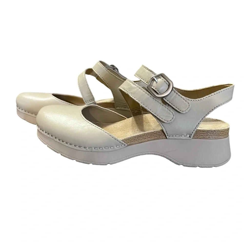Dansko Womens Slip On Rissa Closed Toe Shoe In Ivory 37 (6.5-7) - Picture 7 of 14